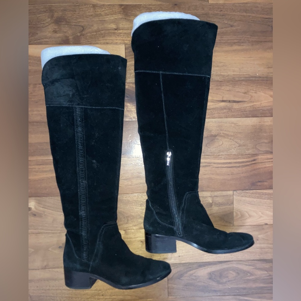 Black suede knee high boots by Vince Camuto size 7.5